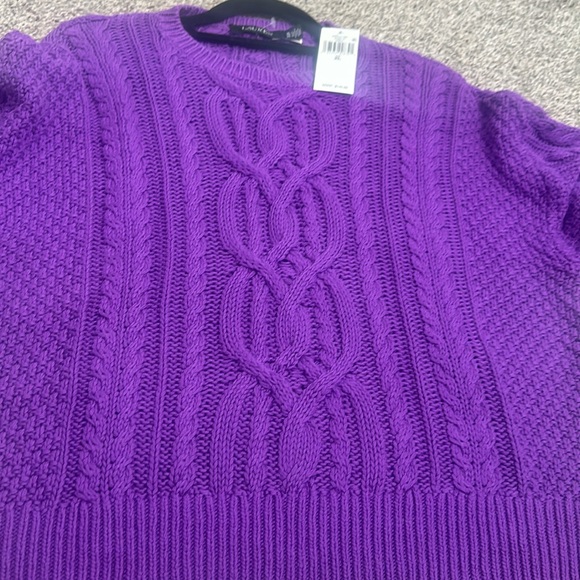 Lauren Ralph Lauren black label cable knit sweater size XlArge new - Picture 9 of 11